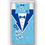 Morkeci Maşallah Sünnet Yatak Örtüsü Takımı - 150 x 225 cm - Mavi