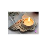 morlalem m 11cm Kanatlı Tealight Mumluk Silikon Kalıp Polyester Taş Tozu Çimento Alçı Kalıbı