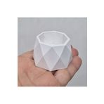 morlalem m Geometrik Sekizgen Mini Saksı Silikon Kalıp Taş Tozu Mum Sabun Polyester Reçine Alçı Kalıbı