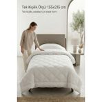 Morlay Tek Kişilik Mikro Kapitone Silikon Yorgan 155X215 cm Antialerjik Terletmeyen 4 Mevsim - 155 x 215 cm - 010 - Beyaz
