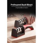 Morlimon 3 Açılı Elmas Seramik Tungsten Çelik Profesyonel Bıçak Bileyici