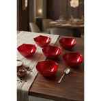 morlimon Maris 6' lı Cam 14 Cm Salata/Çerez/Meze Sunum Kasesi Seti
