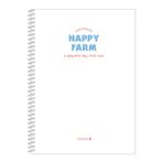 Morning Glory 2000 Çizgili Defter 25,2X17,8 cm Happy Farm 10230-88607 - Çok Renkli
