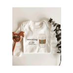 Morning Latte Uzun Kol Çıtçıtlı Organik Bebek Body 311-LMNN, 6 Ay
