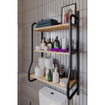 Morpanya Elony Klozet Üstü Düzenleyici Raf Banyo Düzenleyici Raf Klozet Üstü Raf Banyo Raf Dolap - Ceviz