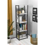 Morpanya Suntalam Felix Metal Tekli Kitaplık 5 Raflı Çok Amaçlı Dosya Kitap Rafı Ofis Salon Rafı 40 cm 5 Met - Beyaz