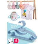Morpanya Sweet 12 Adet Bebek Elbise Askısı 30 cm Fiyonklu Kelebek - Mavi