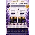 Mor&pembe Lavanta Gündüz ve Gece Anti-Aging Krem Seti, Collagen, Niacinamide, Hyaluronic Acid, Vitamin C, Lavender Özlü, 50 ml x 2