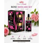 Mor&Pembe Rose Skincare Set, Gündüz ve Gece Yüz Kremi, Retinol Anti-Aging Serum, Kolajen, Niacinamide, Hyaluronik Asit
