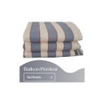 Morpi Kalın Kumaş Balkon Perdesi (En x Boy) Kornişli- Bağcıklı Balkon Brandası Güneşlik Gri/krem - Gri - Krem - 440 x 180 cm
