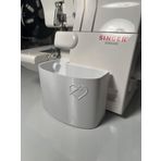 Morpiko Overlok Makinesi Atık Kutusu – Singer 14SH654, 14SH754, 14HD854, HD0405S, S010L Modelleriyle Uyumlu – İplik ve Kumaş Artıkları İçin 3D Yazıcı Üretimi Çöp Kutusu, Beyaz, XL