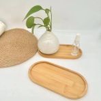 Morponi Bambu Sunum Tabağı - Yağdanlık Altlığı 24 cm x 13 cm - 24 x 13 cm