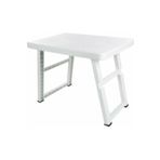 Morponi Beyaz Portatif Katlanabilir Büyük Boy Masa Piknik Masası 70 x 47 x 56 cm