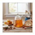 Morponi Borosilikat Cam Elegance Bal Kavanozu - Şeffaf - 1 Adet - 300 ml
