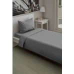 MORRİVAL TEK KİŞİLİK GRİ 120X200 LASTİKLİ ÇARŞAFLI NEVRESİM TAKIMI, 155X215 NEVRESİM 3 PARÇA