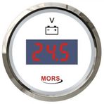 Mors 12-24V Dijital Akü Göstergesi Beyaz Voltmetre