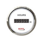 Mors Beyaz Dijital Motor 12-24V Zaman Saati