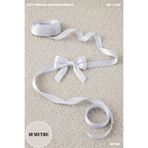 Mortex Beyaz Saten Kurdele 2 cm 10mt - Bohça, Nikah, Nişan, Çeyiz, Hediye, Süsleme, Doğum Günü, Parti