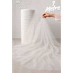 Mortex Beyaz Süsleme Tülü - Boy 1 MT, En Sabit 3 MT - Kına, Düğün, Söz, Nişan, Nikah, Bride, Kapı, Doğum Günü, Parti, El işi, Bohça Tülü, Çeyiz, Konvoy, Dekor, Gelin, Damat, Valiz, Hastane, Hediye Süslemesi