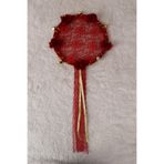 Mortex Bordo Dantel Kına Tefi 3D Süslemeli Gelin Nedime Düğün Kına Sünnet Nişan Bride To Be Bekarlığa Veda
