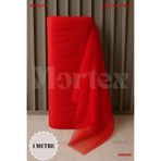 Mortex Kırmızı Hayal Tül Boy 1 MT En Sabit 3 MT Nişan, Kına, Düğün, Bohça, Kapı, Doğum Parti Süsleme Tül