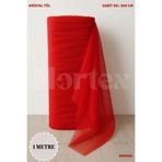 Mortex Kırmızı Kristal Tül Boy 1 MT En Sabit 3 MT Nişan, Kına, Düğün, Bohça, Kapı, Doğum, Parti Süslemesi