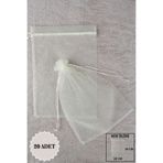 Mortex Krem Pul Baskılı Tül Kese 20 Adet 24x34 Cm Kına, Havlu Terlik Seccade Çeyiz Hediye Yasin Yazma Bohça