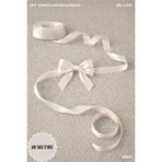Mortex Krem Saten Kurdele 2 cm 10mt - Bohça, Nikah, Nişan, Çeyiz, Hediye, Süsleme, Doğum Günü, Parti