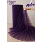 Mortex Mor Süsleme Tülü - Boy 1 MT, En Sabit 3 MT - Kına, Düğün, Söz, Nişan, Nikah, Bride, Kapı, Doğum Günü, Parti, El işi, Bohça Tülü, Çeyiz, Konvoy, Dekor, Gelin, Damat, Valiz, Hastane, Hediye Süslemesi