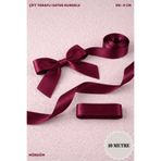 Mortex Mürdüm Saten Kurdele 4 cm 10mt - Bohça, Nikah, Nişan, Çeyiz, Hediye, Süsleme, Doğum Günü, Parti
