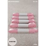 Mortex Pembe Simli Saten Kurdele 1cm 10mt - Bohça, Nikah, Nişan, Çeyiz, Hediye, Süsleme, Parti