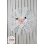 Mortex Pudra Yıldız Çiçek Güpürlü Bohça Süsü 1 Adet, Çeyiz, Düğün, Nikah, Nişan, Konvoy, Sünnet, Kına