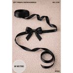 Mortex Siyah Saten Kurdele 2 cm 10mt - Bohça, Nikah, Nişan, Çeyiz, Hediye, Süsleme, Doğum Günü, Parti