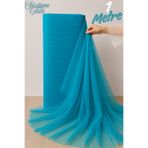 Mortex Turkuaz Süsleme Tülü - Boy 1 MT, En Sabit 3 MT -Kına, Düğün, Söz, Nişan, Nikah, Bride, Kapı, Doğum Günü, Parti, El işi, Bohça Tülü, Çeyiz, Konvoy, Dekor, Gelin, Damat, Valiz, Hastane, Hediye Süslemesi