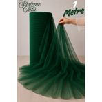 Mortex Zümrüt Yeşili Süsleme Tülü-Boy 1 MT, En Sabit 3 MT-Kına, Düğün, Söz, Nişan, Nikah, Bride, Kapı, Doğum Günü, Parti, El işi, Bohça Tülü, Çeyiz, Konvoy, Dekor, Gelin, Damat,Valiz,Hastane,Hediye Süslemesi