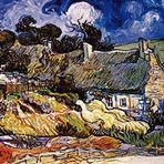 Moruska Cordeville'de Saz Evler Vincent Van Gogh Yapboz 1000 Parça Müze Koleksiyonu Yetişkinler için Ünlü Resim Sanatı Yapbozları