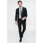 Morven Basic Düz Slim Fit Dar Kesim 6 Drop Erkek Takım Elbise - Siyah 99MC001003001 Siyah