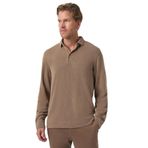 Morven Erkek A-Kahverengi Trend Düğmeli Polo Yaka Sweatshirt