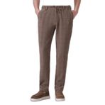 Morven Erkek A-Kahverengi Trend Ekose Lastikli İpli Slim Fit Pantolon
