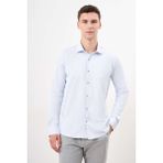 Morven Erkek A. Mavi Basic Düz Desen Italyan Yaka Slim Fit Gömlek - Buz Mavisi