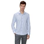 Morven Erkek A. Mavi Basic Slim Fit Dar Kesim Gömlek