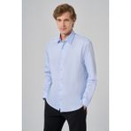 Morven Erkek A. Mavi Dynamic Fit Sert Yaka Gömlek - 2XL - Buz Mavisi