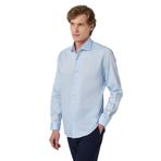 Morven Erkek A. MAVİ Pamuk Slim Fit İtalyan Yaka Gömlek
