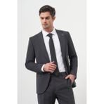 Morven Erkek Antrasit Yün Slim Fit Mono Yaka Takım Elbise - 52 - 6 Drop