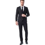 Morven Erkek Basic Slim Fit Takım Elbise Siyah