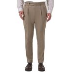 Morven Erkek Bej Poliviskon Trend Desenli Slim Fit Çift Pile Pantolon
