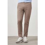 Morven Erkek Bej Yazlık Pamuk Yan Cep Slim Fit Chino Pantolon