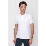 Morven Erkek Beyaz Basic Polo Yaka Dynamic Fit T-Shirt - XL