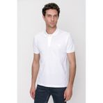 Morven Erkek Beyaz Basic Polo Yaka Dynamic Fit T-shirt