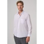 Morven Erkek Beyaz Basic Regular Fit Sert Yaka Cepli Gömlek - XL
